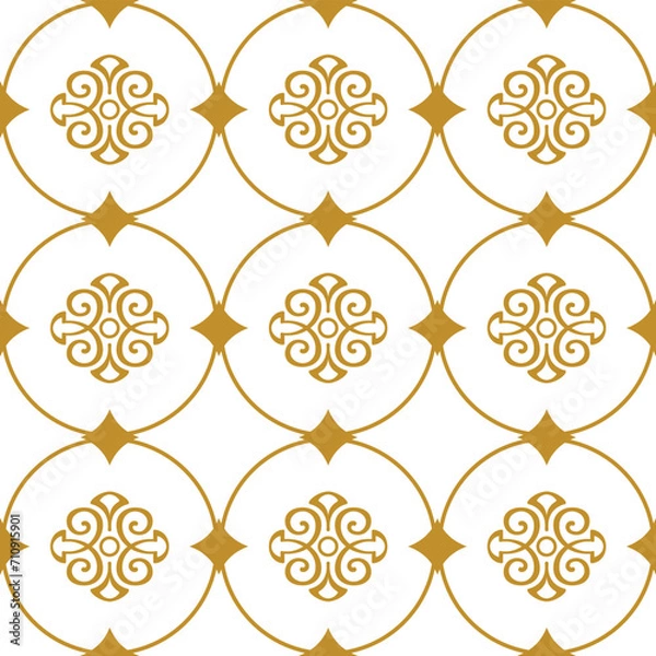 Obraz Square composition, seamless geometric pattern, classic style, vector image