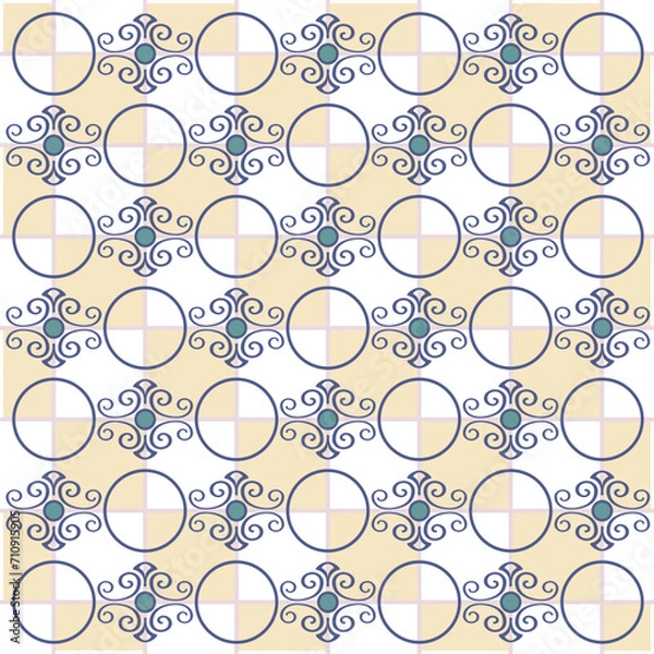Obraz Square composition, seamless geometric pattern, classic style, vector image