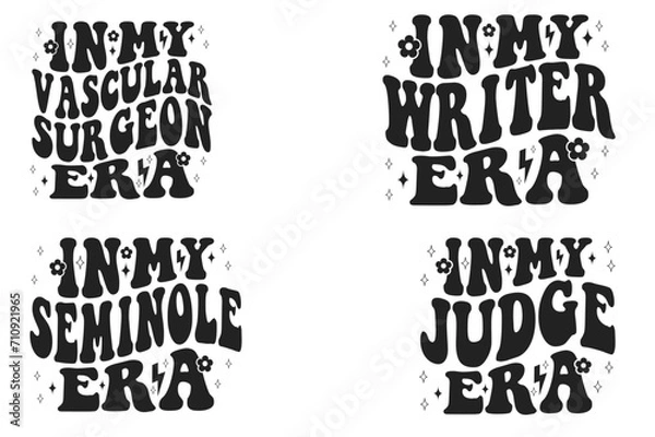 Fototapeta In My Vascular Surgeon Era, In My Writer Era, In My Seminole Era, In My Judge Era retro T-shirt