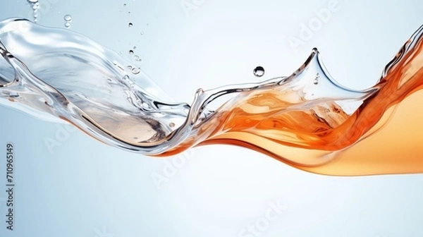 Obraz A clear liquid splash is captured in a macro shot with empty space in the background