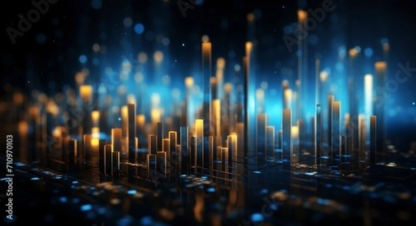 Fototapeta Digital Market Pulse: Analyzing the Future of Finance