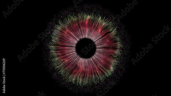 Obraz Eye Iris Abstract Concept Entertainment Artificial Intelligence Research Science Promotion Human Technology Industry with Business and Technology  Look