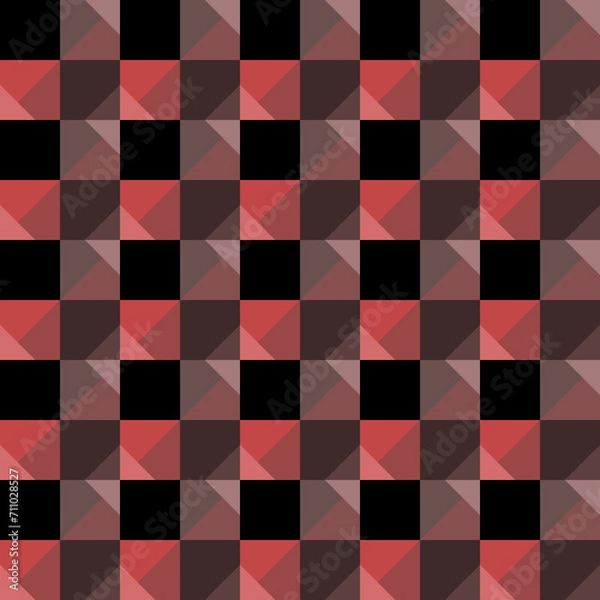 Fototapeta red and black checkered pattern