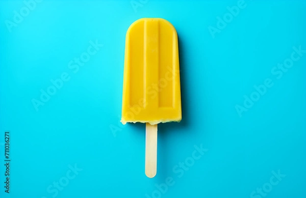 Fototapeta Ice cream isolated on the blue background