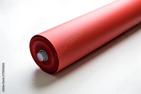 Fototapeta A red roll of paper