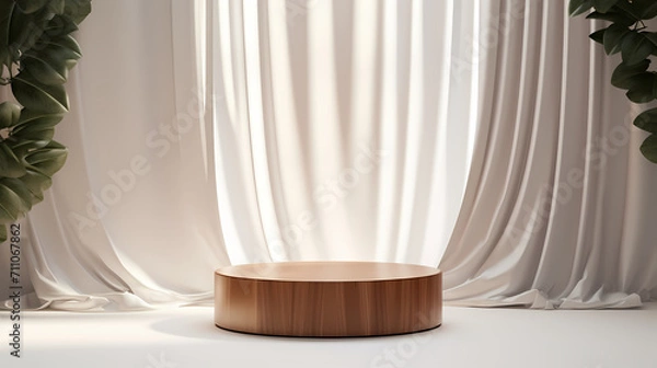 Fototapeta Podium, booth, stage, product background for product display, blank display