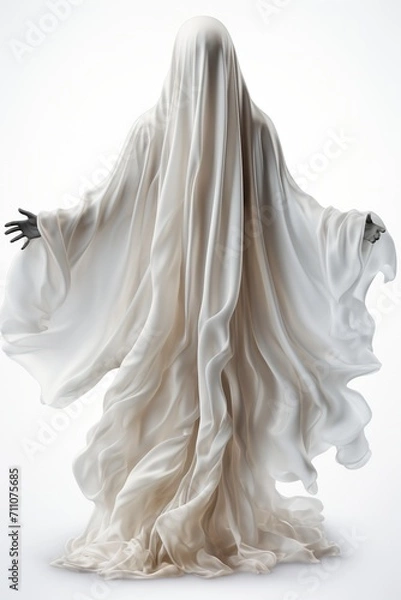 Fototapeta Ghost in white cloth