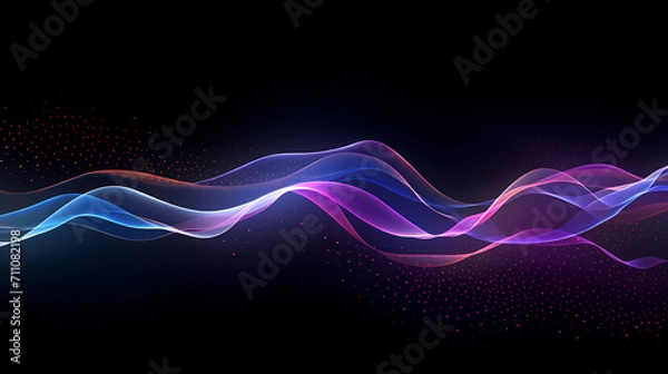 Fototapeta Abstract background and data transfer concept, abstract line art background