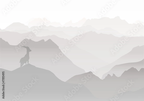 Obraz Steinbock  in den Alpen