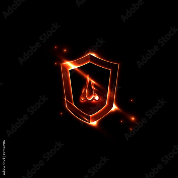 Obraz 의료 아이콘, Nose Protection Shield Icon