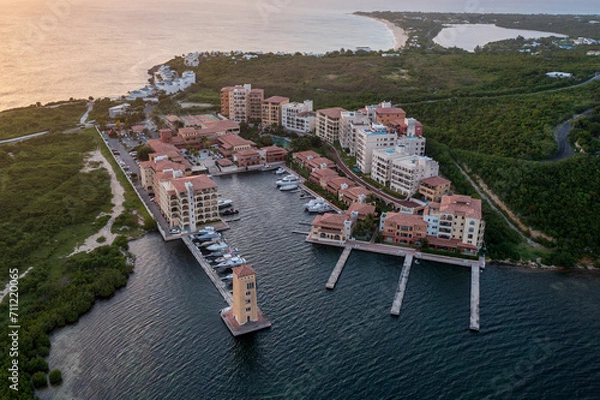 Obraz Drone of Porto Cupecoy St Maarten