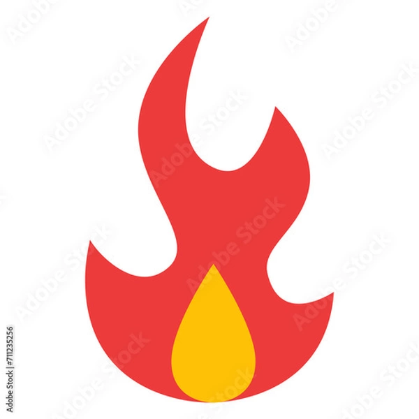 Obraz 炎を表すカラースタイルのアイコン