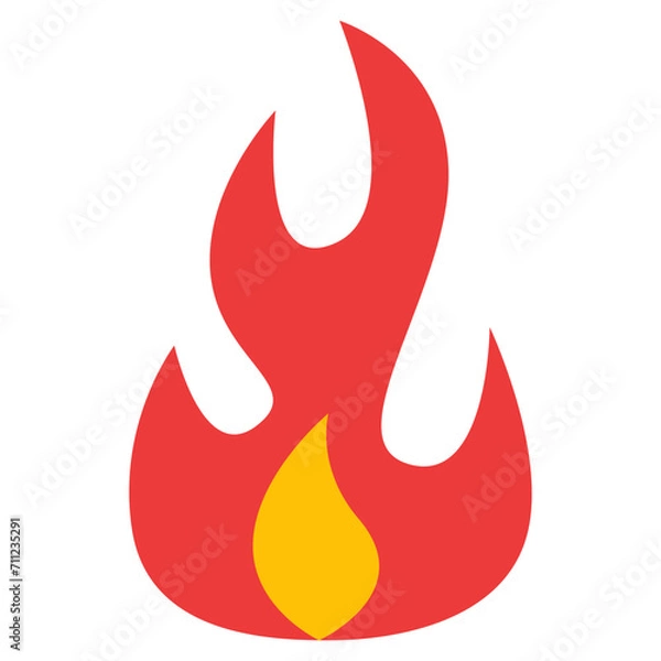 Obraz 炎を表すカラースタイルのアイコン
