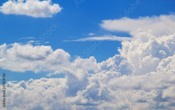 Fototapeta Cloudscape in sunlight with blue sky