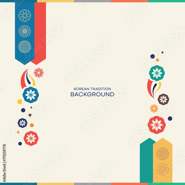 Obraz A Modern Korean Geometry Pattern Background