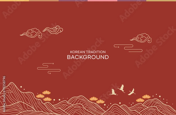Obraz A Modern Korean Geometry Pattern Background