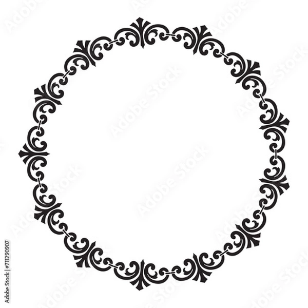 Fototapeta Vector ornamental frame on white background