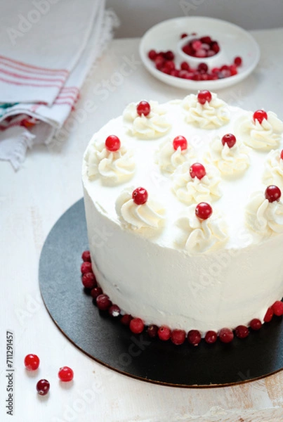 Obraz Beautiful and delicious homemade carrot cake With Cream Cheese Frosting