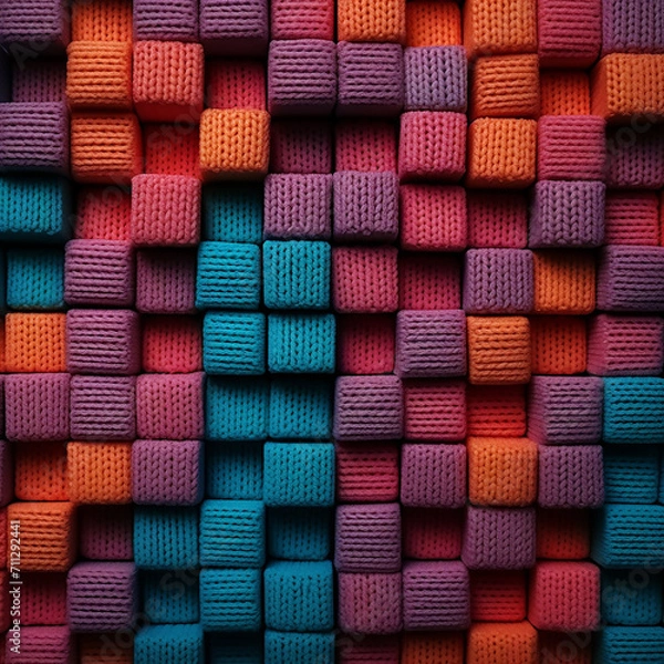 Obraz Abstract illustration of colorful cubes background