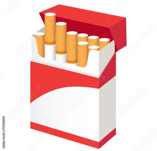 Obraz cigarettes pack on white background