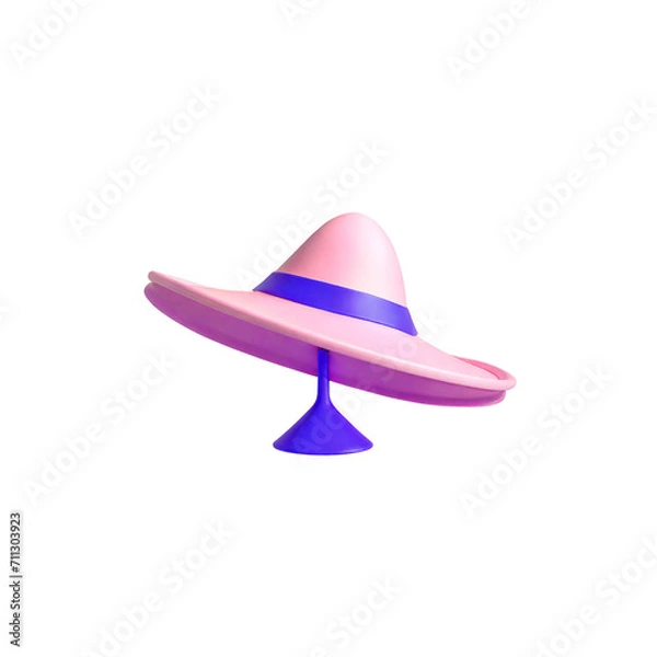 Fototapeta hat on a white