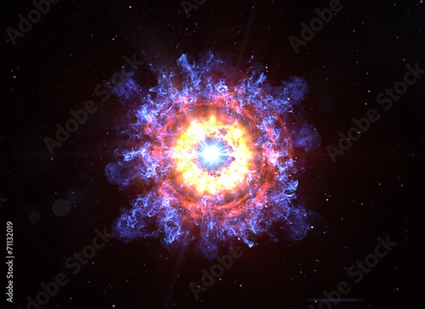 Obraz Wielki bum w głębokiej przestrzeni kosmicznej