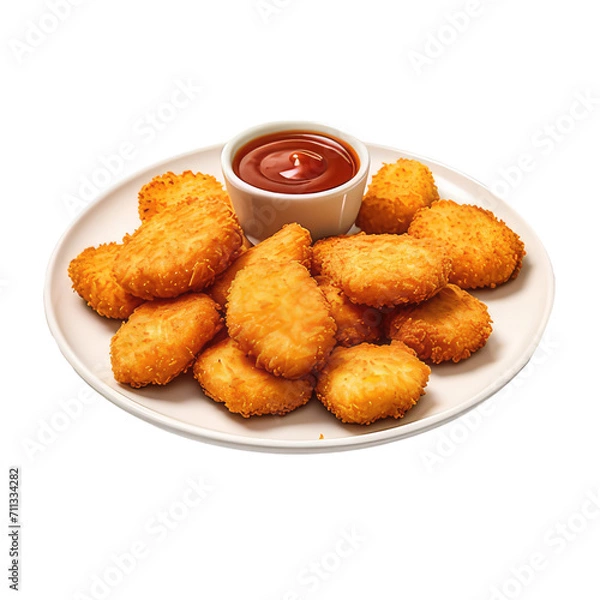 Fototapeta fried chicken nuggets	