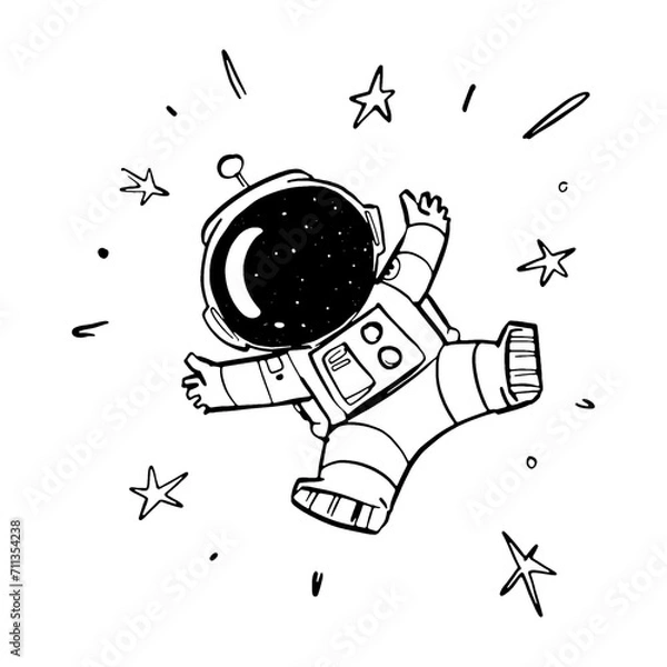 Obraz Astronaut doodle