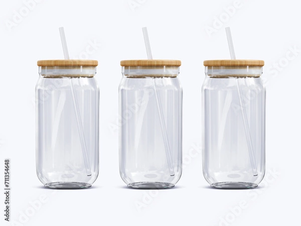 Obraz 16oz Libbey Template & Can Glass Mockup