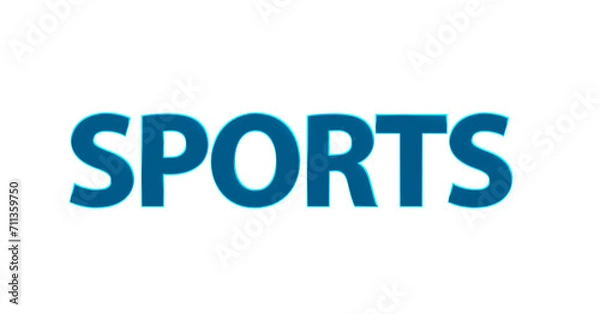 Fototapeta Sports - türkise plakative 3D-Schrift, Sport, Training, Fitness, Ausdauer, Freizeit, Fußball, Basketball, Laufen, Tennis, Schwimmen, Joggen, Yoga, Bodybuilding,  Radsport, Freisteller
