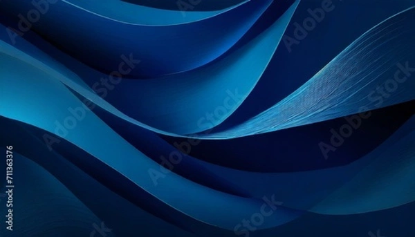 Obraz Dark blue abstract background. Silk satin. Navy blue color. 