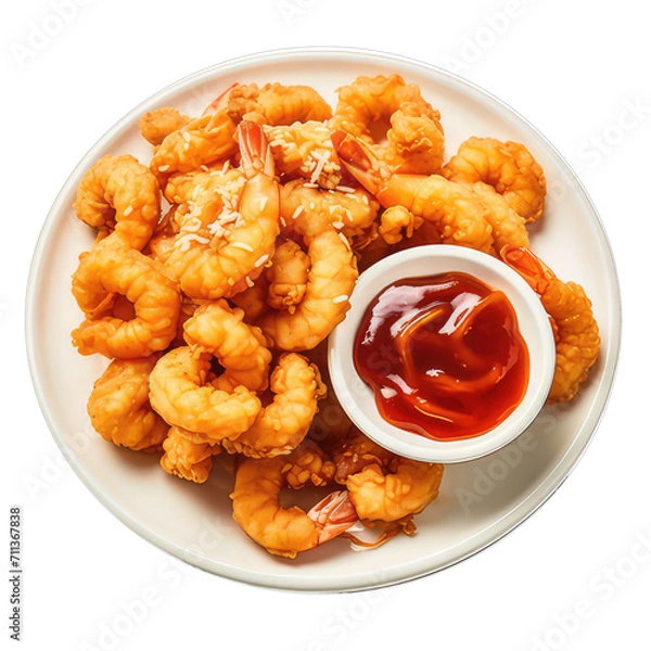 Fototapeta deep fried shrimp