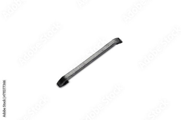 Fototapeta Single staple with drop shadow isolated on white background