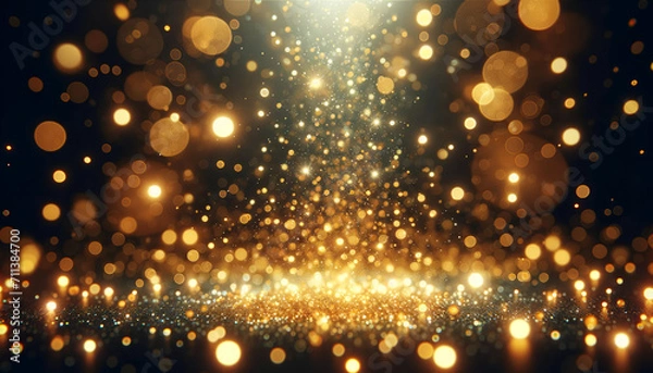 Obraz 豪華な輝き　ゴールデンスパークル背景　
