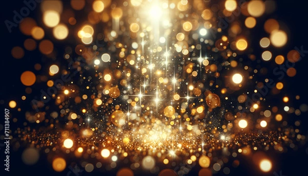 Obraz 豪華な輝き　ゴールデンスパークル背景　