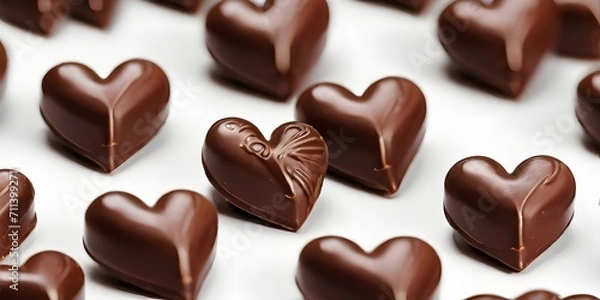 Fototapeta heart shaped chocolates