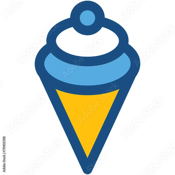 Fototapeta Ice Cone Vector Icon