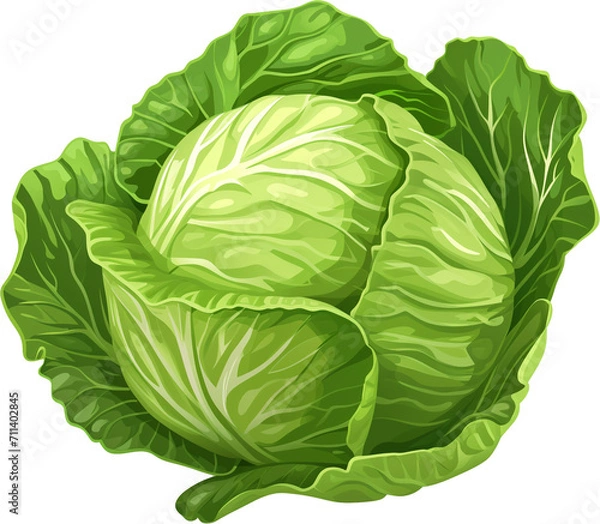 Fototapeta Simple Cartoon Cabbage
