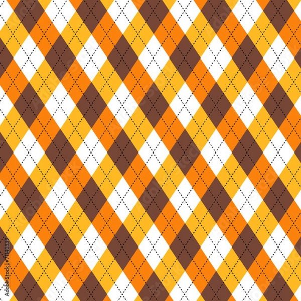 Fototapeta Seamless Autumn argyle repeating pattern