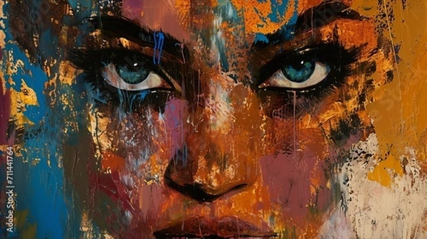 Fototapeta Colorful portrait of a woman