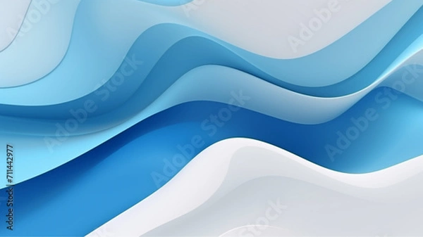 Fototapeta Abstract wavy shapes in colourful line curve motion graphic style