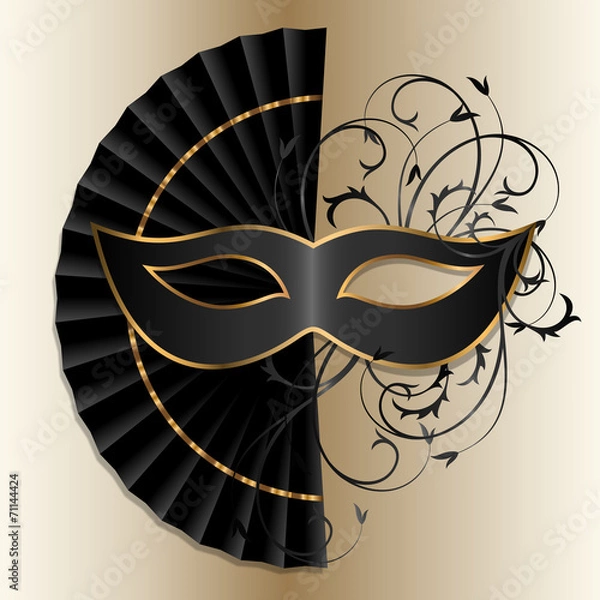 Obraz elegant black mask