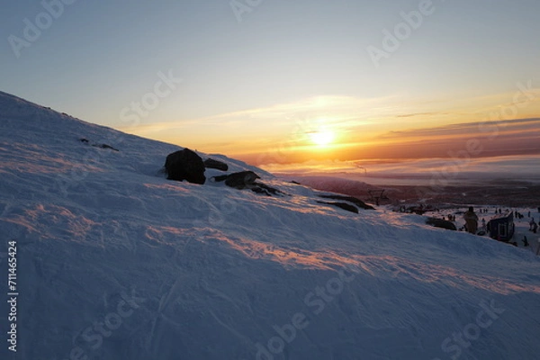 Obraz Arctic sunrise and sunset 