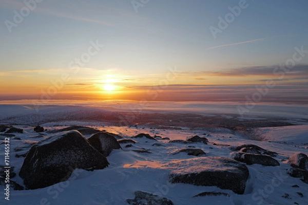 Obraz Arctic sunrise and sunset 