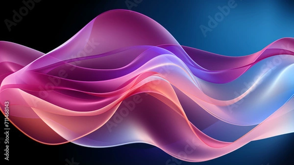 Fototapeta abstract colorful glowing wavy perspective with fractals and curves background 16:9 widescreen wallpapers