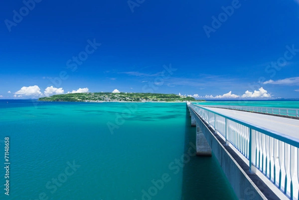 Obraz 沖縄の海・古宇利大橋