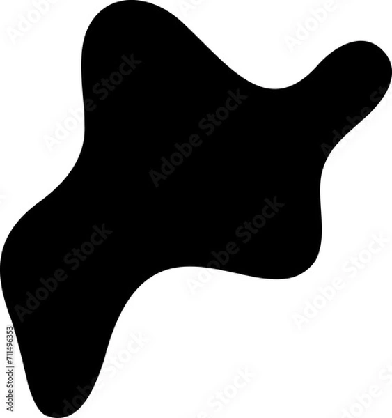 Fototapeta Abstract shape vector illustration. Blob shape silhouette decorative element