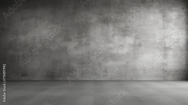 Fototapeta Concrete Canvas: Abstract Background of a Room with Concrete Walls and Floor