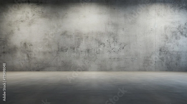 Fototapeta Concrete Canvas: Abstract Background of a Room with Concrete Walls and Floor