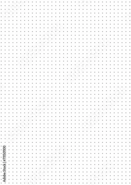 Fototapeta Empty sheet of graph paper with dot grid. Dotted millimeter paper. Geometric polka dot pattern of graph papers for drawing, studying and writing. 